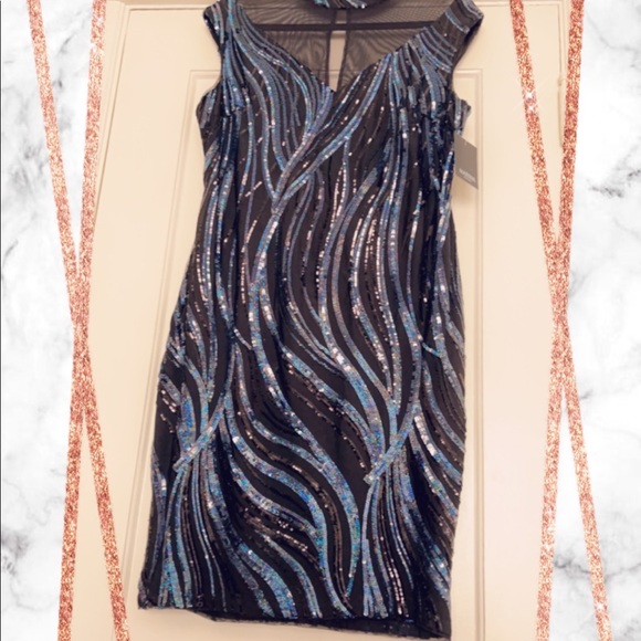 Mock sequin sheath dress - Picture 4 of 5